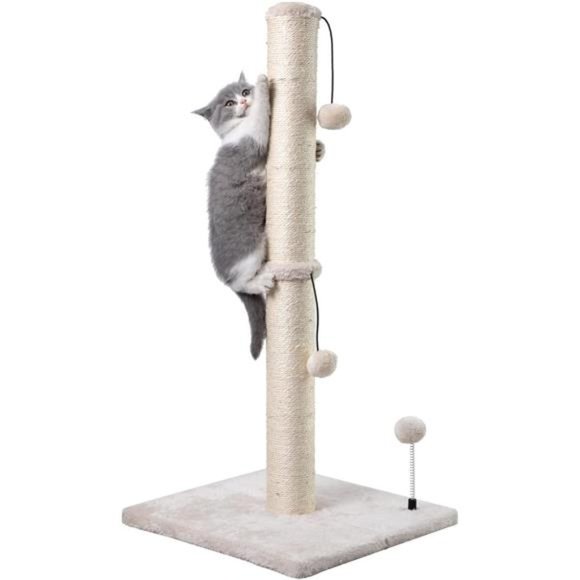 34” Tall Cat Scratching Post Premium Basics Kitten Scratcher Sisal Scratch Posts - Picture 1 of 7